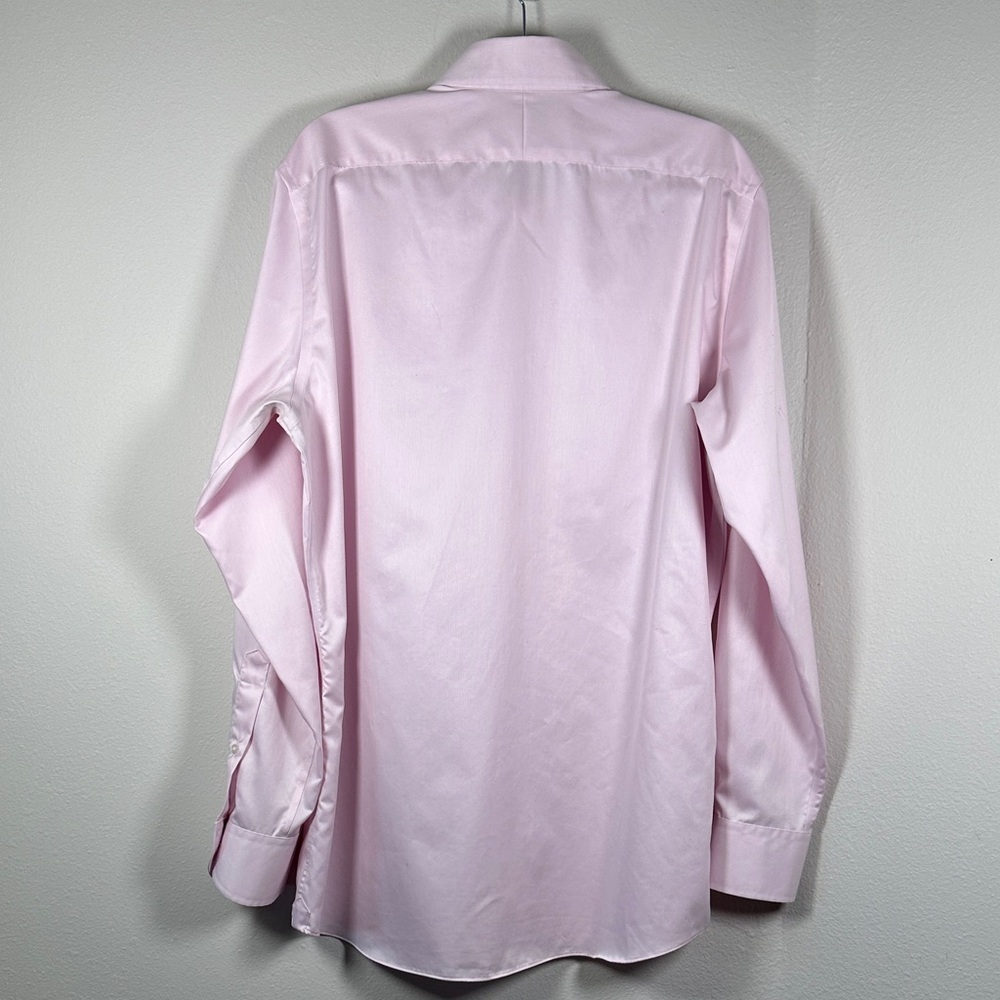 Proper Cloth Greenwich Twill Pink Dress Shirt Roma Spread Neck 17 Men’s - Picture 8 of 8